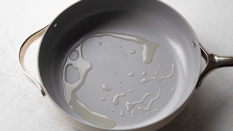 oil in a pan