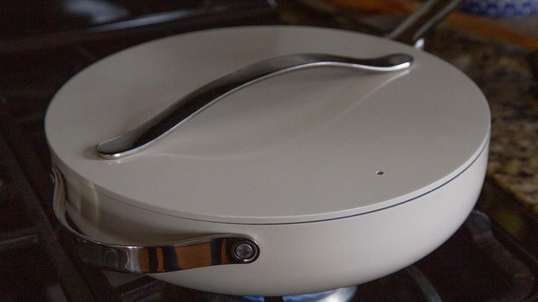 pan with a white lid