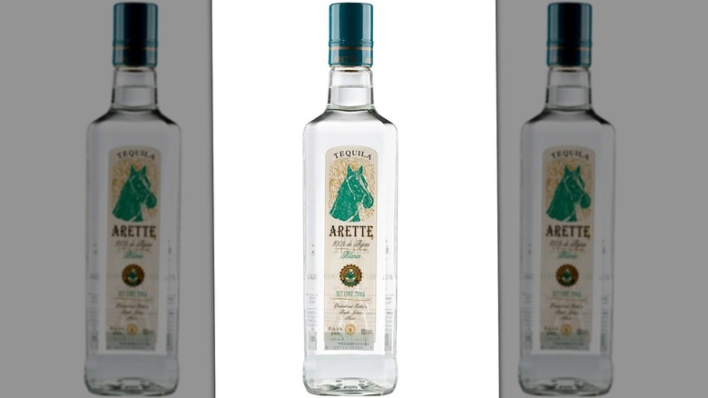 A bottle of Arette blanco tequila
