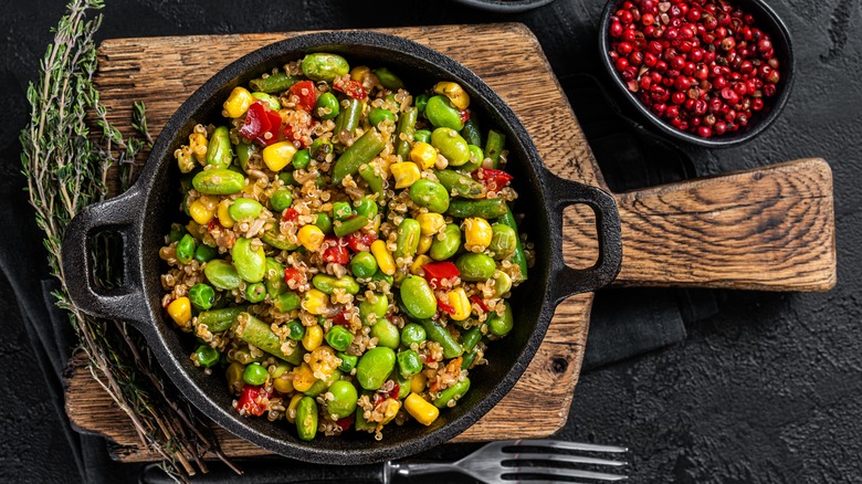 Quinoa and edamame salad