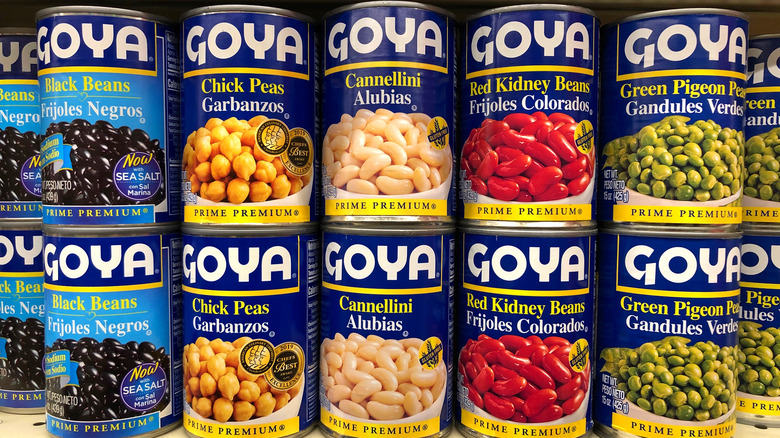 Assorted canned beans