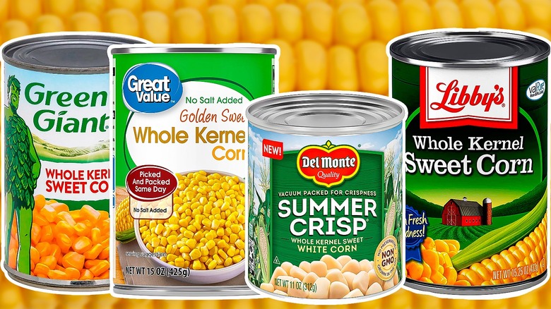 Four cans of corn
