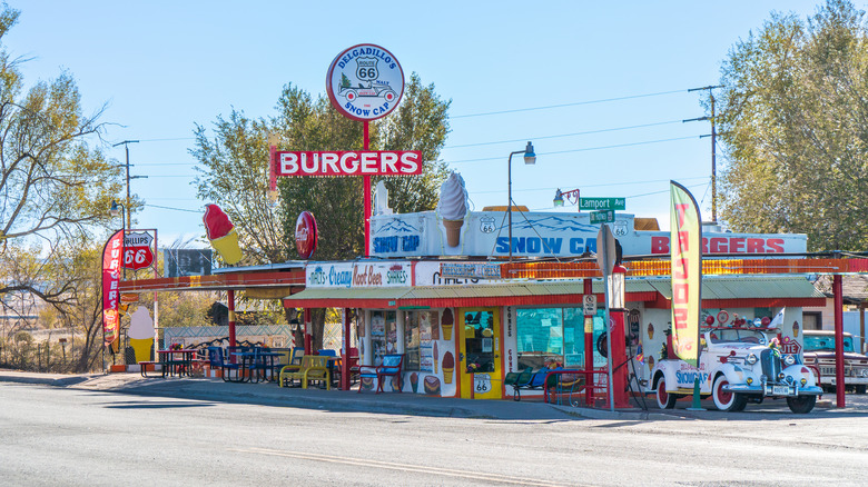 Exterior of Delgadillo's Snow Cap