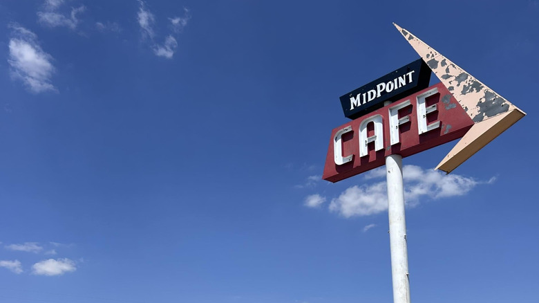 Exterior signage for Midpoint Cafe