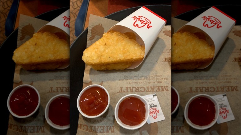 Arby's Potato Cakes on platter