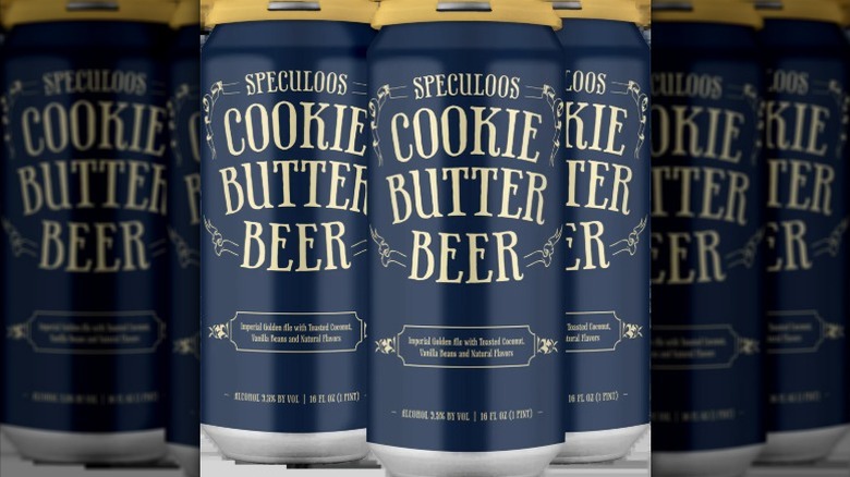 Cans of Speculoos Cookie Butter Beer lined up