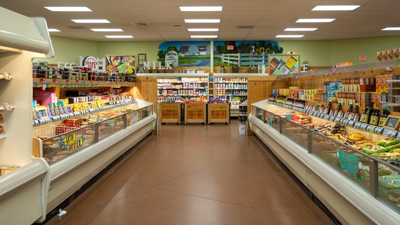 an interior view of a Trader Joe's freezer aisle