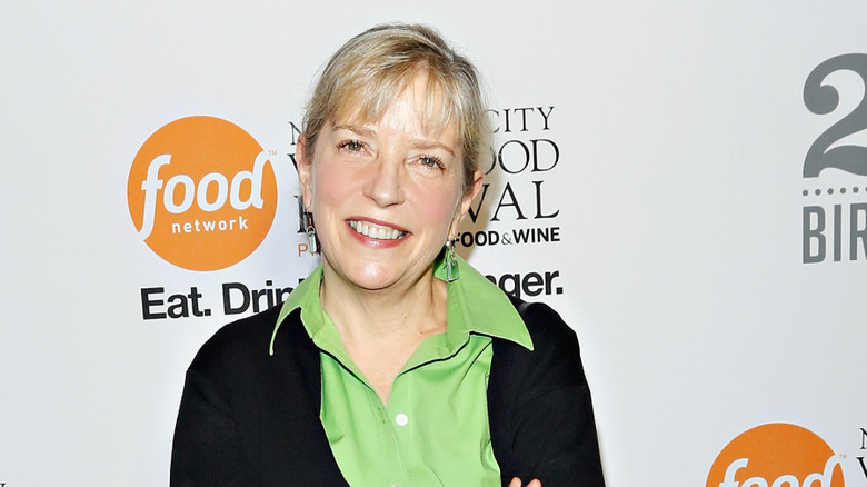Promotional photo of celebrity chef Sara Moulton at a Food Network event
