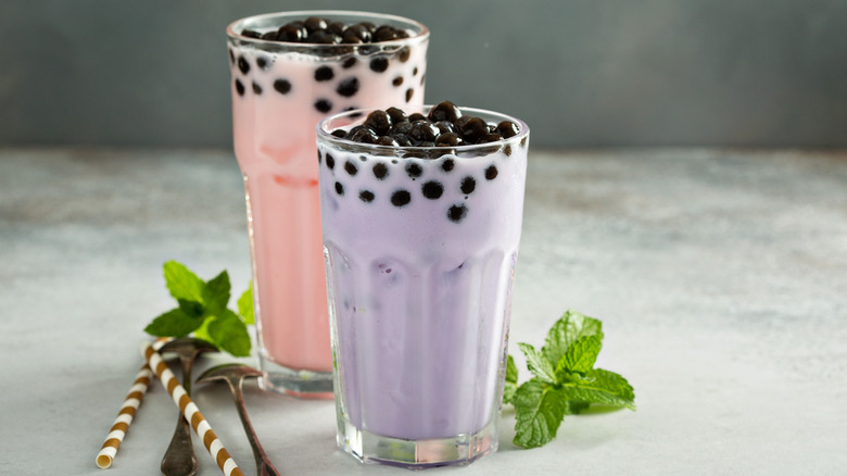 Cups of bubble tea
