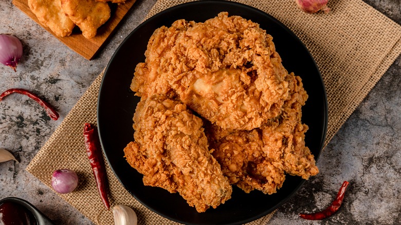 fried chicken on plate