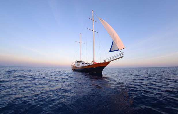 On a Private Yacht: Anantara Kihavah Villas, Maldives