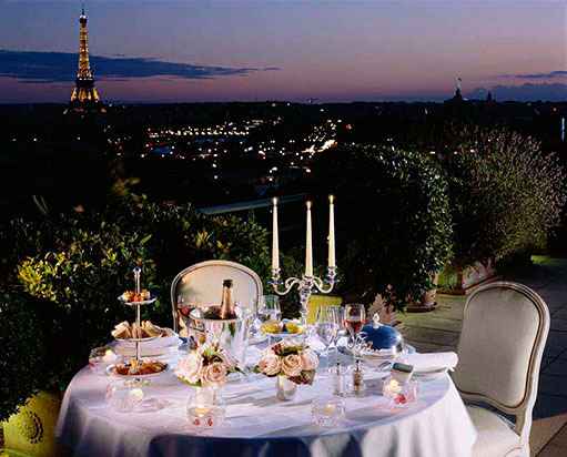 Underneath the Eiffel Tower: Le Meurice, Paris