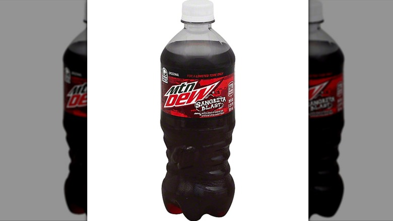 Mountain Dew Sangrita Blast bottle on a white background