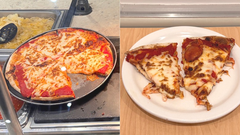 Cheese & pepperoni pizza at Golden Coral
