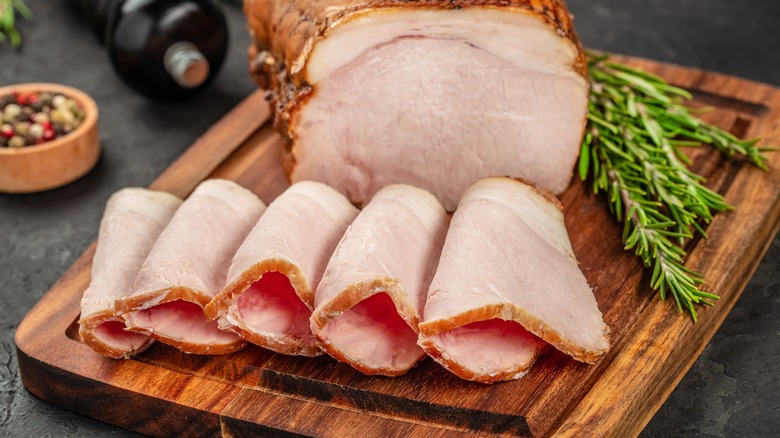 Sliced pork loin