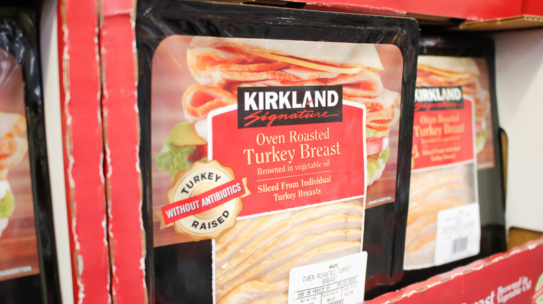 Package of Kirkland Signature Sliced Oven Roasted Turkey Breast