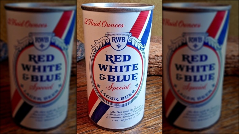 Pabst Red White & Blue Beer Can