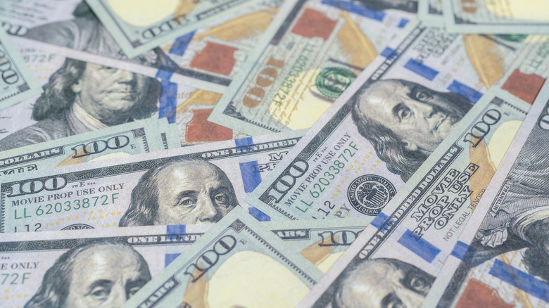 A pile of US dollars