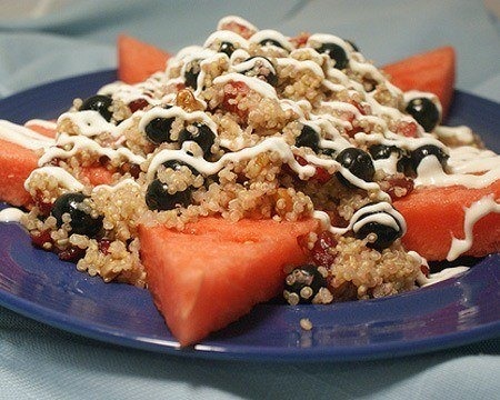 Red, White, and Blueberry Quinoa Salad