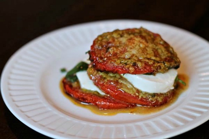 Roasted Tomato Caprese Salad