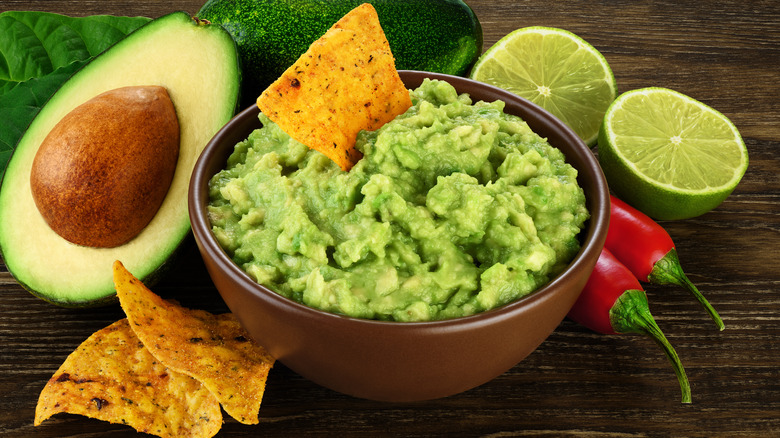 Bowl of guacamole