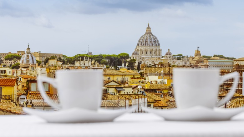 coffee Italy city view