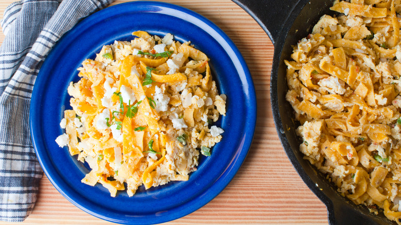 Plate of Mexican-style migas