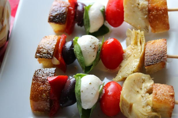 Crouton Caprese Antipasti Kabobs Recipe
