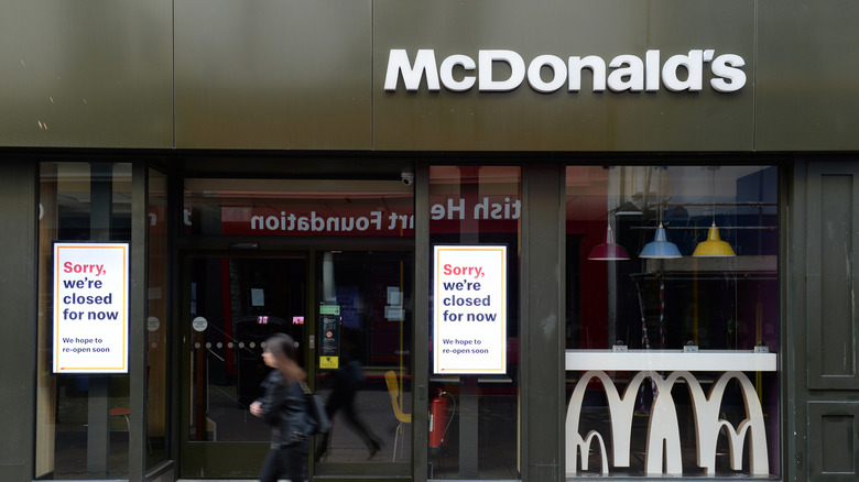 McDonald's restaurant closed