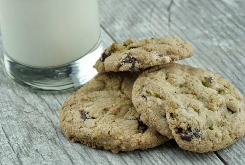 Dark Chocolate and Pistachio Chocolate Chip Cookies