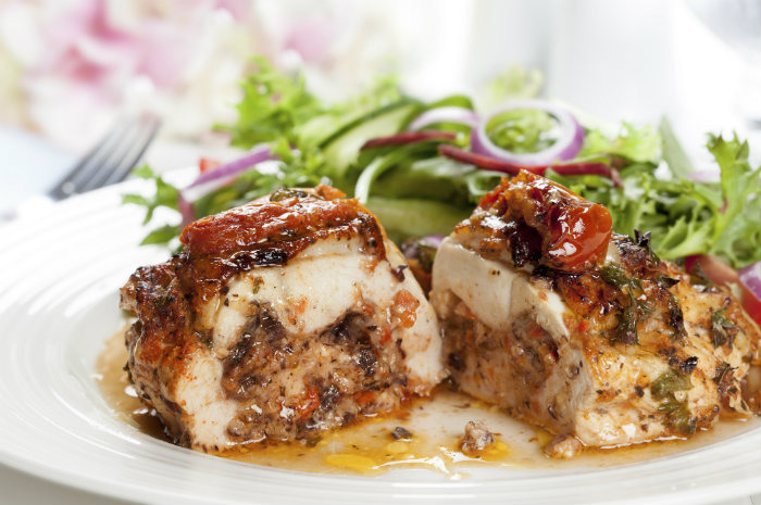 Ricotta Pesto Stuffed Chicken Breasts