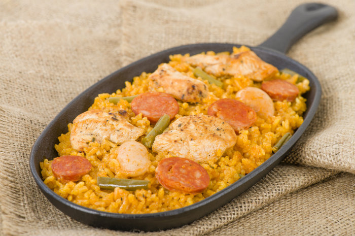 Baked Chicken with Rice and Saffron