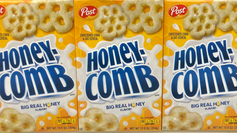 boxes of honeycomb cereal