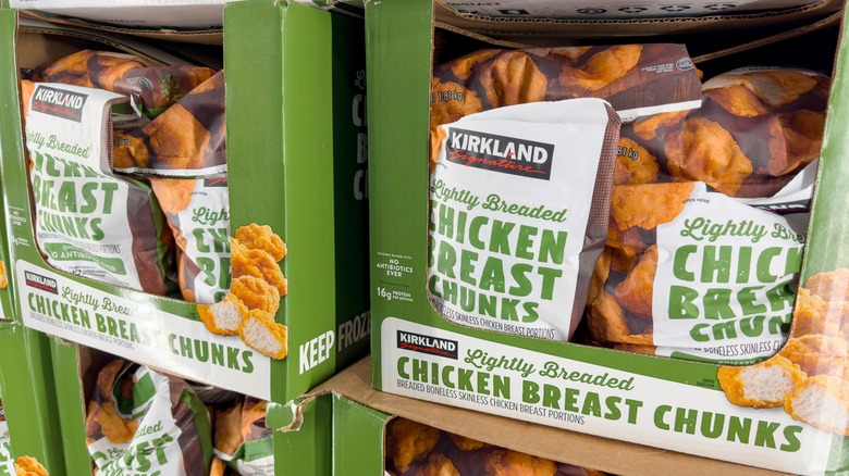 Kirkland Signature chicken breast chunks in store