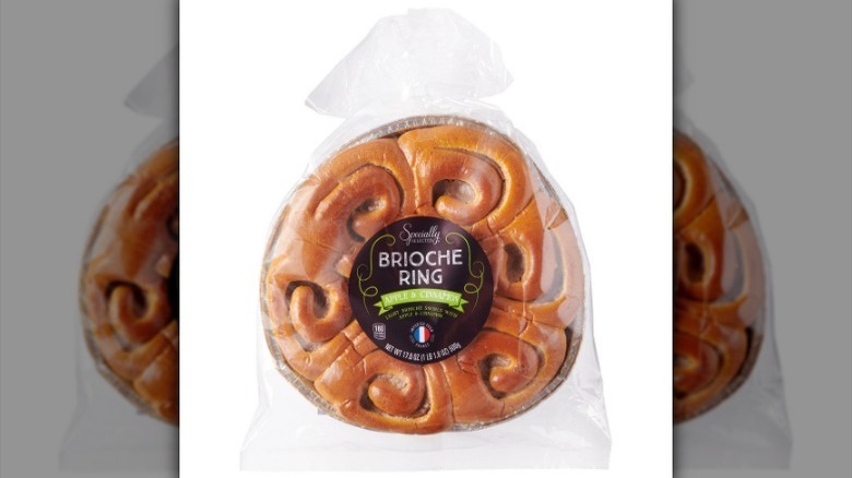 Brioche ring on white background