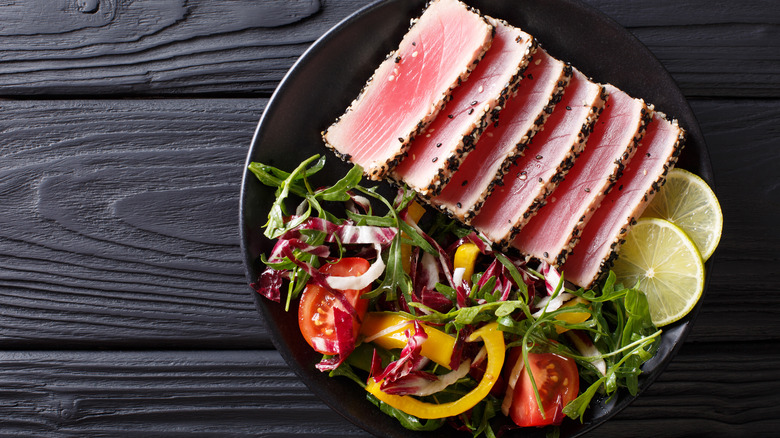 Rare seared Ahi tuna