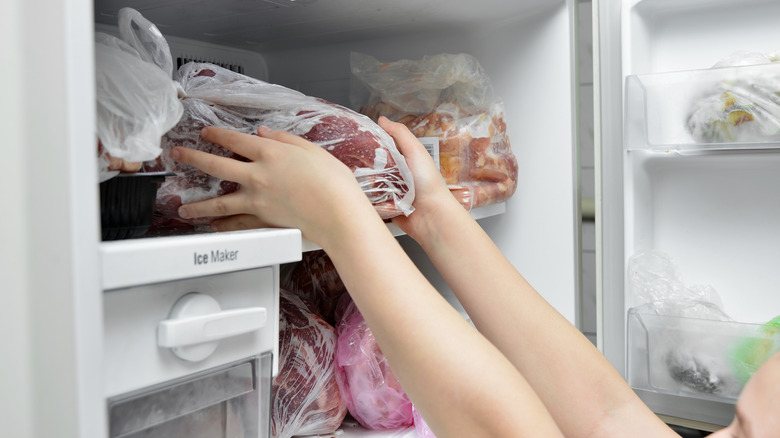 Meat being chilled