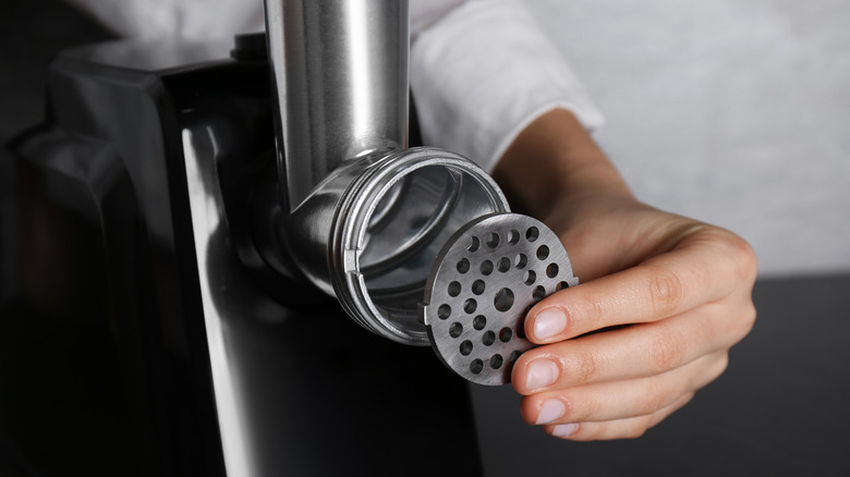 meat grinding plate