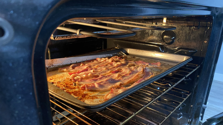 Bacon in the oven