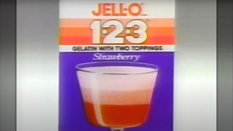 Box of Jell-O 1-2-3 in strawberry flavor