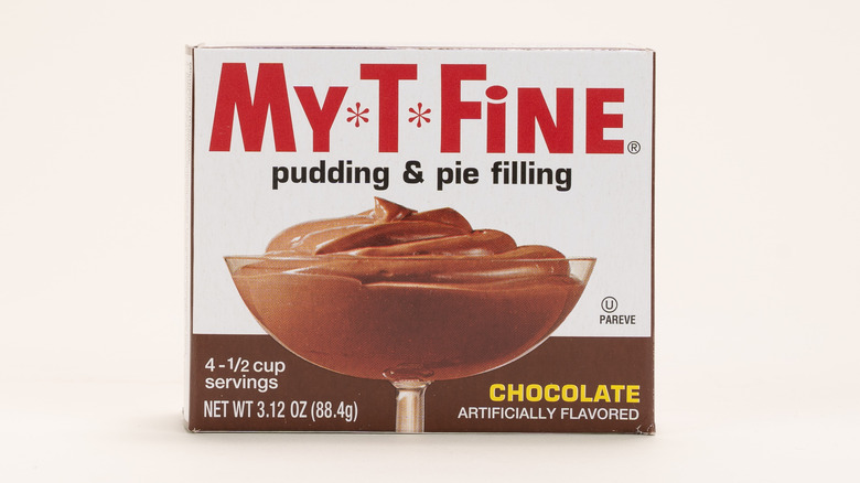 My T Fine Chocolate pudding instant mix box
