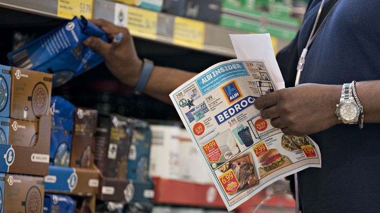 person shopping at Aldi