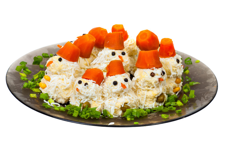 Mozzarella Snowmen