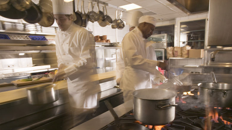 chefs in a kitchen