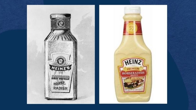 Old vs. new Heinz horseradish