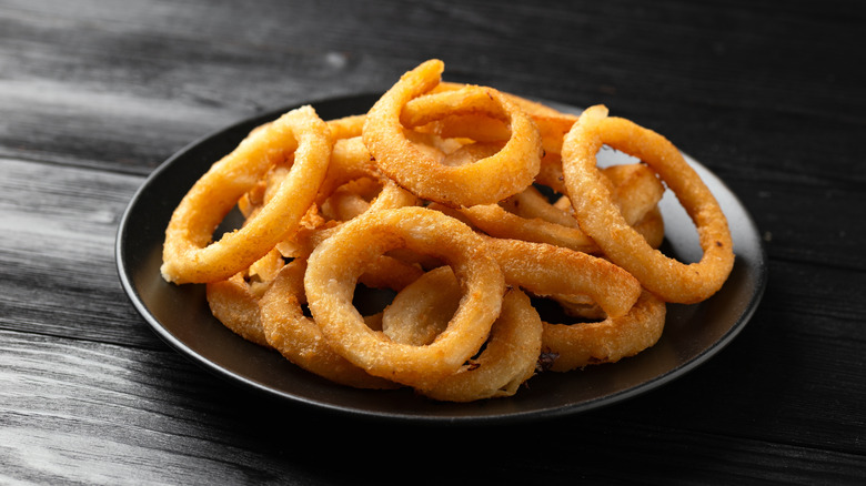 Plate of onion rings