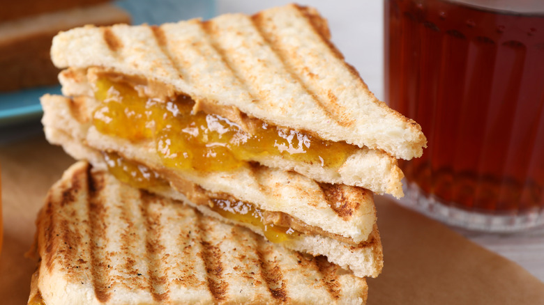Peanut butter and jelly sandwich