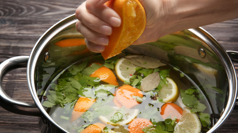 person making brine