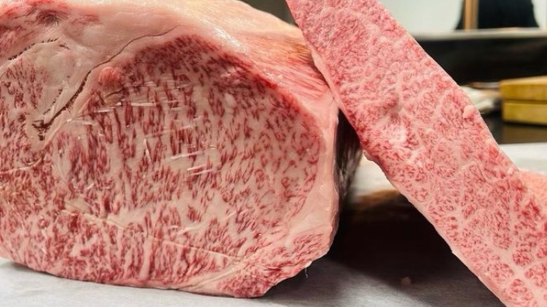 Raw wagyu at CUT