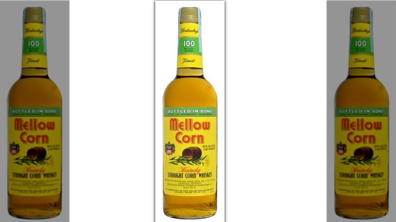 Bottles of Mellow Corn whiskey
